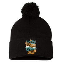 Me Espresso Retro Carpenter Pom Pom 12in Knit Beanie