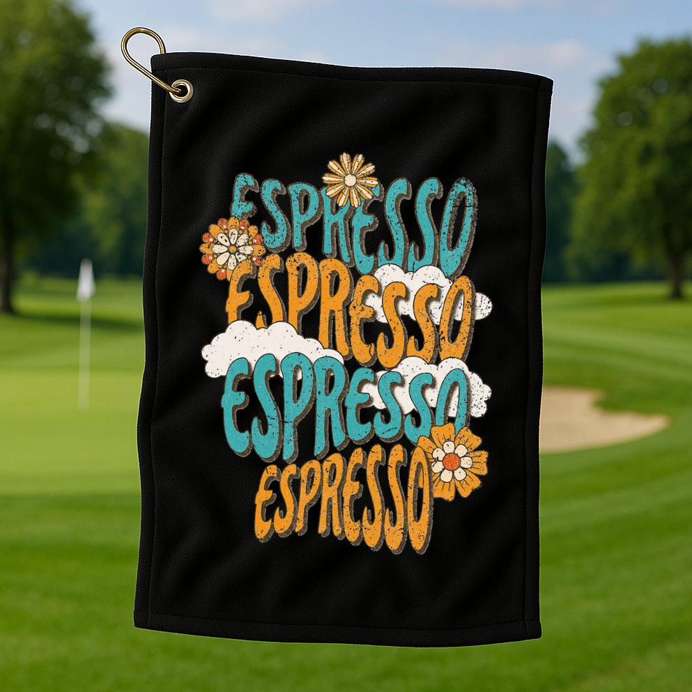 Me Espresso Retro Carpenter Golf Towel
