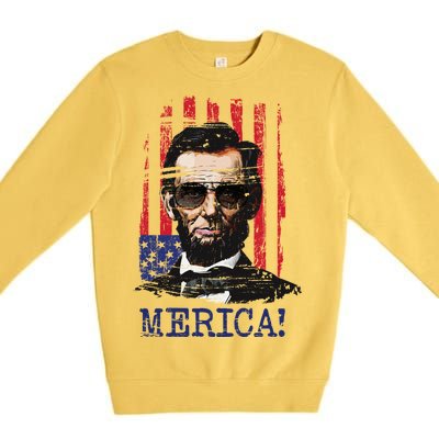 Merica Abe Lincoln Premium Crewneck Sweatshirt