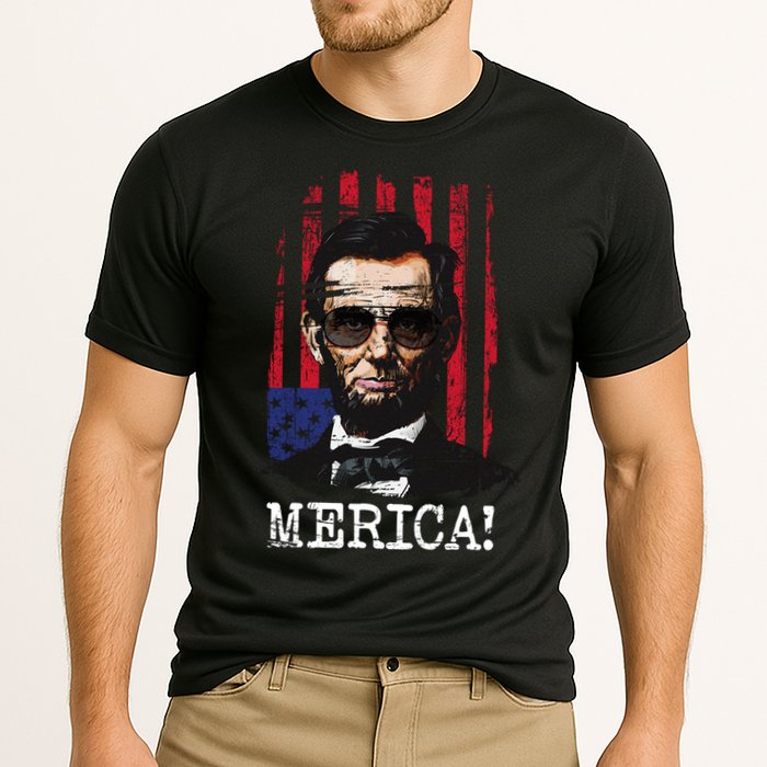 Merica Abe Lincoln Cooling Performance Crew T-Shirt