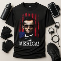 Merica Abe Lincoln Cooling Performance Crew T-Shirt
