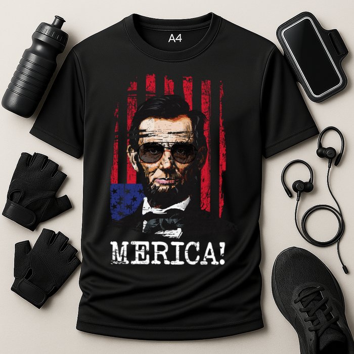 Merica Abe Lincoln Cooling Performance Crew T-Shirt