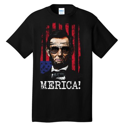 Merica Abe Lincoln Tall T-Shirt