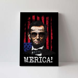 Merica Abe Lincoln Canvas