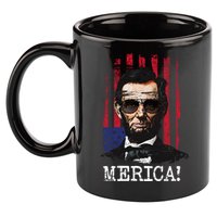 Merica Abe Lincoln 11oz C Handle Ceramic Mug