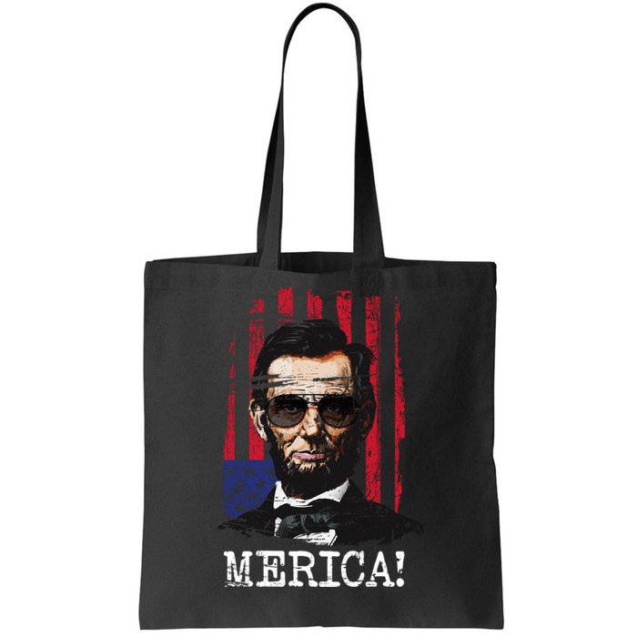 Merica Abe Lincoln Tote Bag