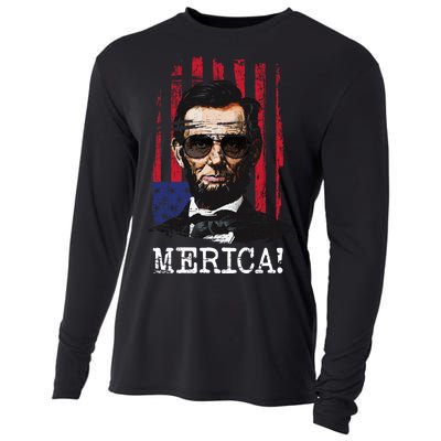 Merica Abe Lincoln Cooling Performance Long Sleeve Crew