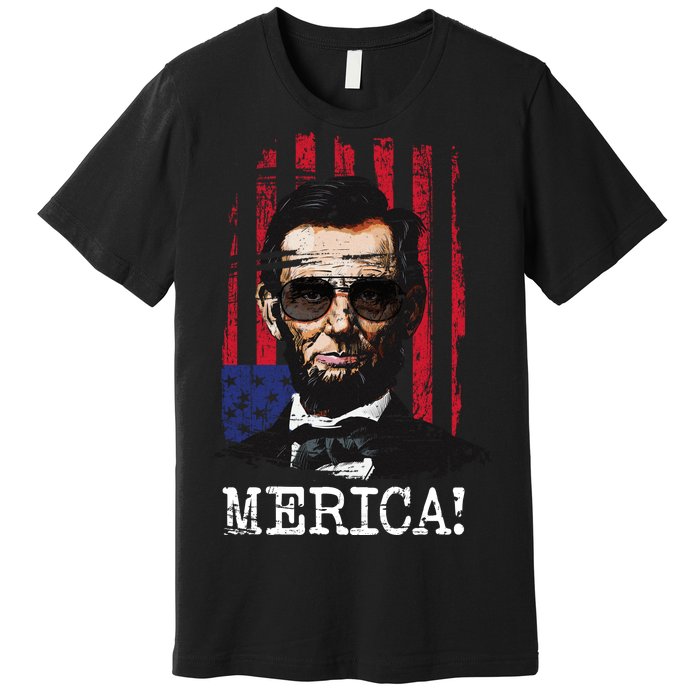 Merica Abe Lincoln Premium T-Shirt