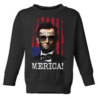 Merica Abe Lincoln Toddler Sweatshirt