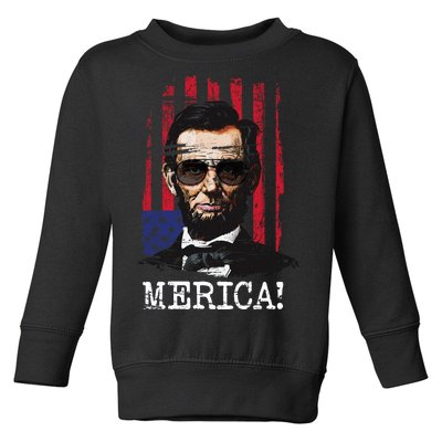 Merica Abe Lincoln Toddler Sweatshirt