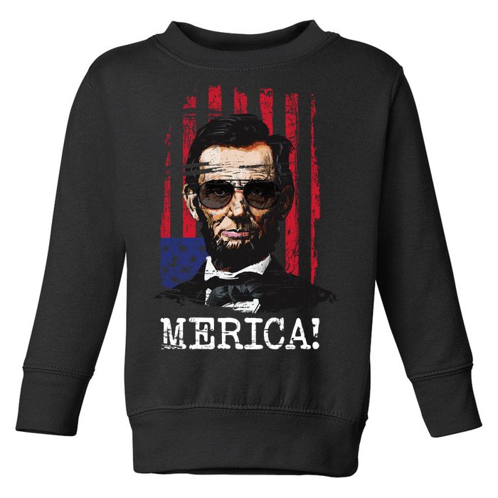 Merica Abe Lincoln Toddler Sweatshirt