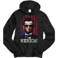 Merica Abe Lincoln Tie Dye Hoodie