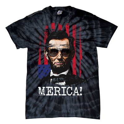 Merica Abe Lincoln Tie-Dye T-Shirt