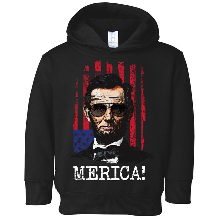 Merica Abe Lincoln Toddler Hoodie