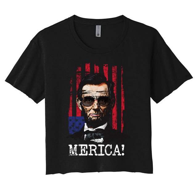 Merica Abe Lincoln Crop Top