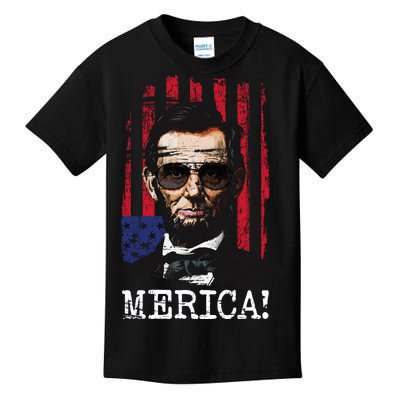 Merica Abe Lincoln Kids T-Shirt