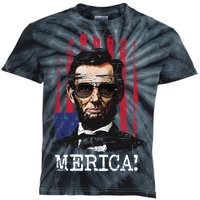 Merica Abe Lincoln Kids Tie-Dye T-Shirt