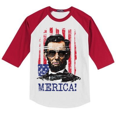 Merica Abe Lincoln Kids Colorblock Raglan Jersey