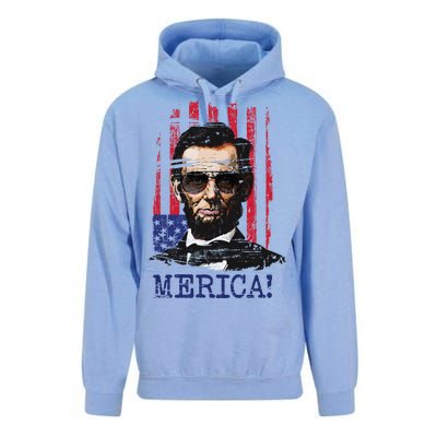 Merica Abe Lincoln Unisex Surf Hoodie