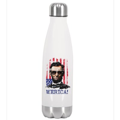 Merica Abe Lincoln Stainless Steel Insulated Water Bottle