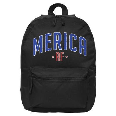 Merica AF Distressed USA Logo 16 in Basic Backpack