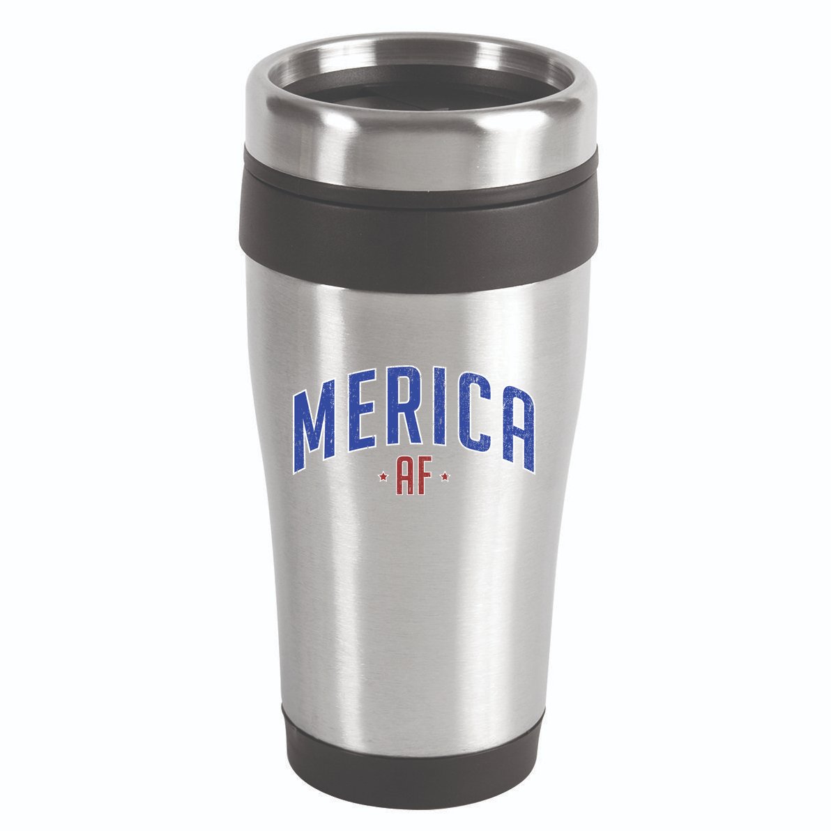 Merica AF Distressed USA Logo 16oz Travel Tumbler