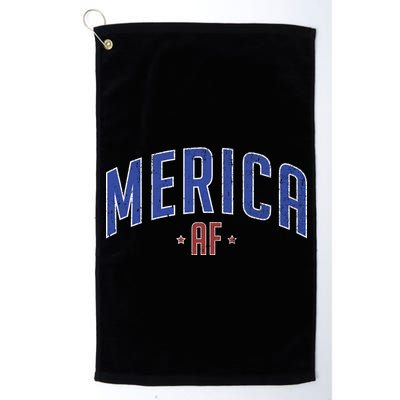 Merica AF Distressed USA Logo Platinum Collection Golf Towel