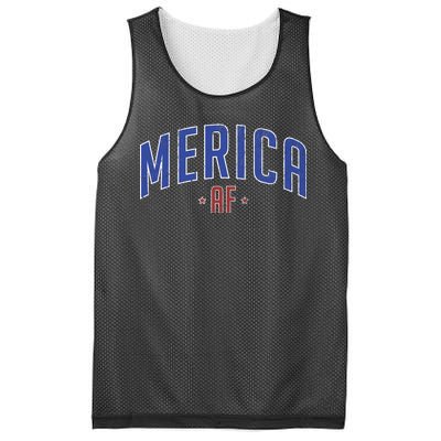 Merica AF Distressed USA Logo Mesh Reversible Basketball Jersey Tank