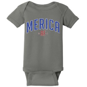 Merica AF Distressed USA Logo Baby Bodysuit