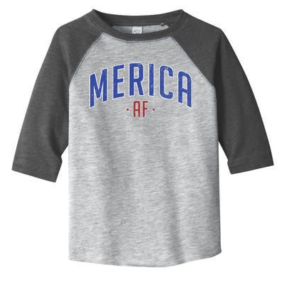 Merica AF Distressed USA Logo Toddler Fine Jersey T-Shirt