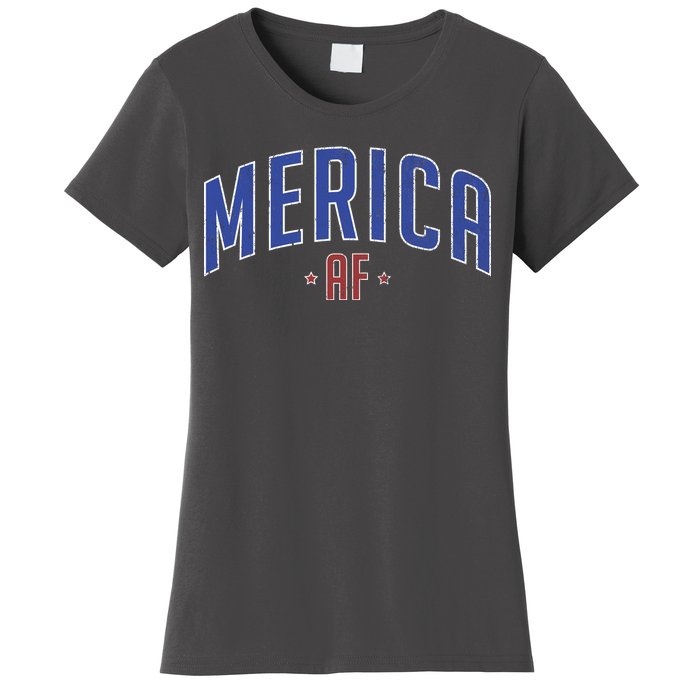 Merica AF Distressed USA Logo Women's T-Shirt