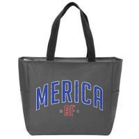 Merica AF Distressed USA Logo Zip Tote Bag