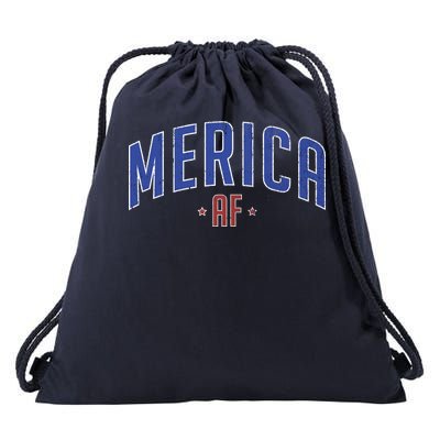 Merica AF Distressed USA Logo Drawstring Bag