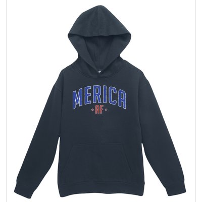 Merica AF Distressed USA Logo Urban Pullover Hoodie