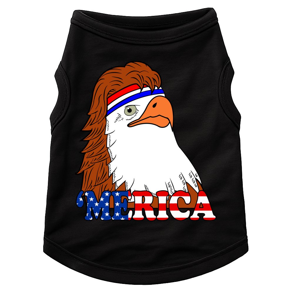 Merica Bald Eagle Retro USA Flag Doggie Tank