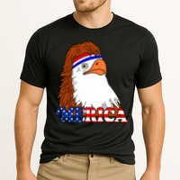 Merica Bald Eagle Retro USA Flag Cooling Performance Crew T-Shirt