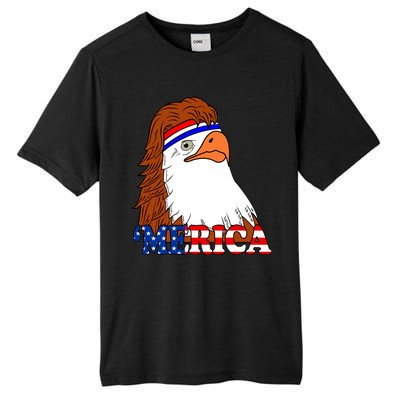 Merica Bald Eagle Retro USA Flag Tall Fusion ChromaSoft Performance T-Shirt