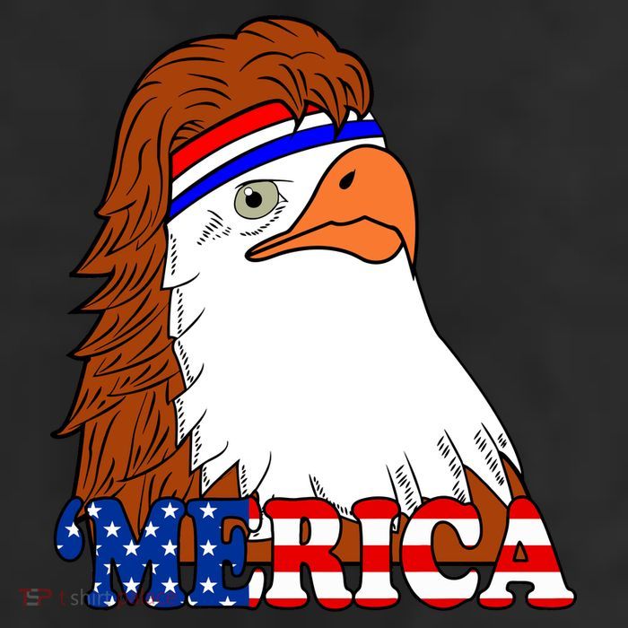 Merica Bald Eagle Retro USA Flag 11oz C Handle Ceramic Mug