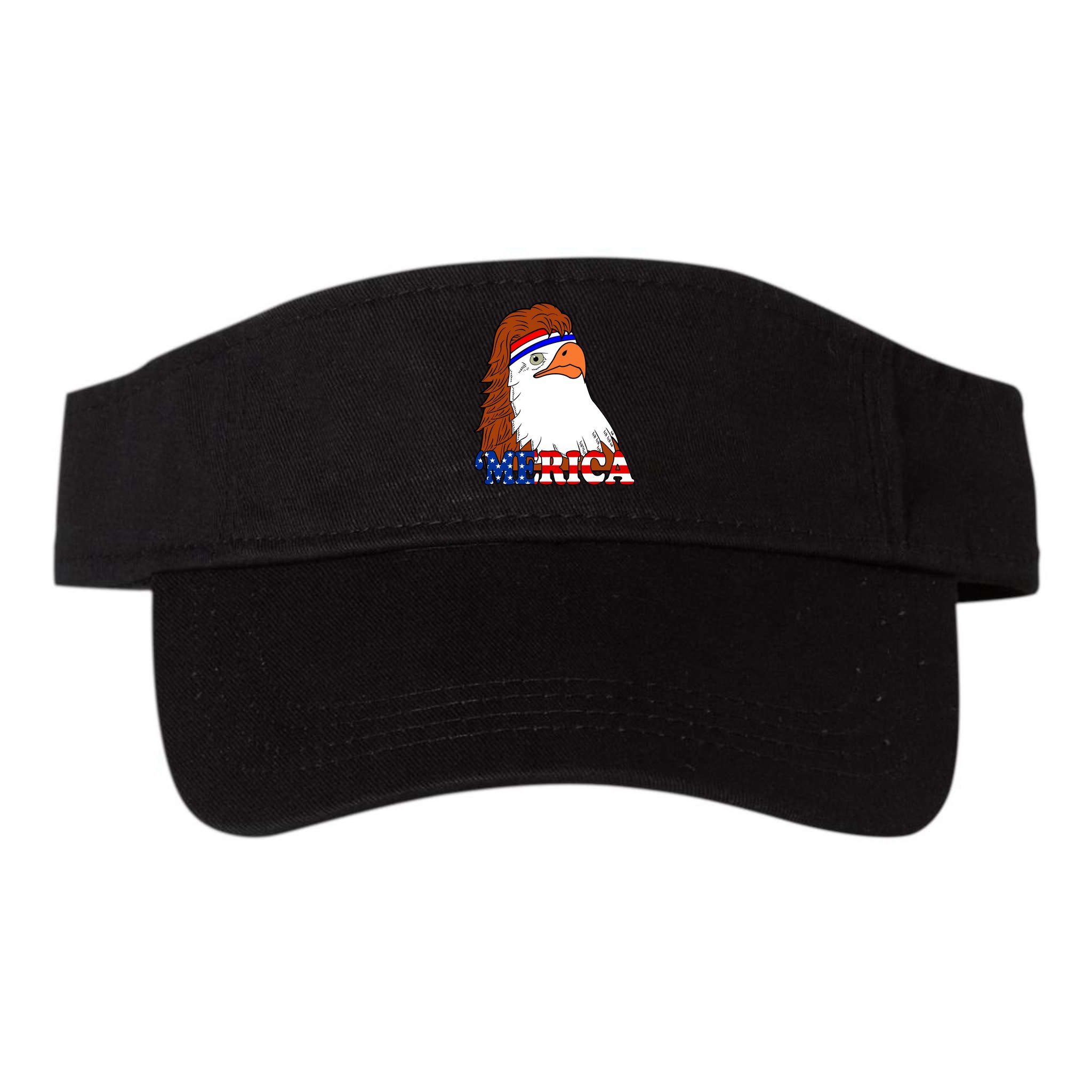 Merica Bald Eagle Retro USA Flag Visor