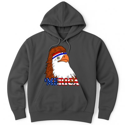 Merica Bald Eagle Retro USA Flag Hoodie