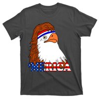 Merica Bald Eagle Retro USA Flag T-Shirt