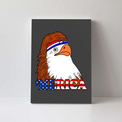 Merica Bald Eagle Retro USA Flag Canvas