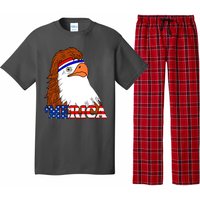 Merica Bald Eagle Retro USA Flag Pajama Set