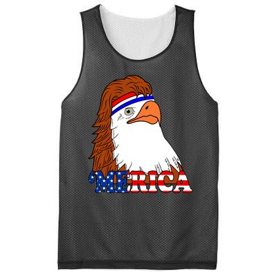 Merica Bald Eagle Retro USA Flag Mesh Reversible Basketball Jersey Tank