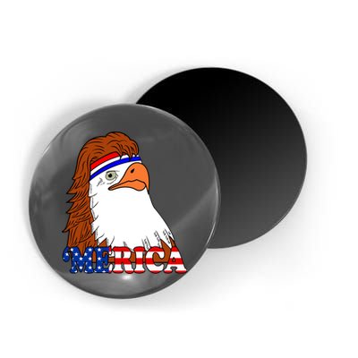 Merica Bald Eagle Retro USA Flag Magnet