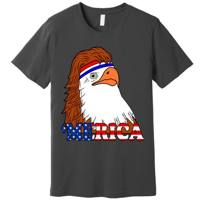 Merica Bald Eagle Retro USA Flag Premium T-Shirt