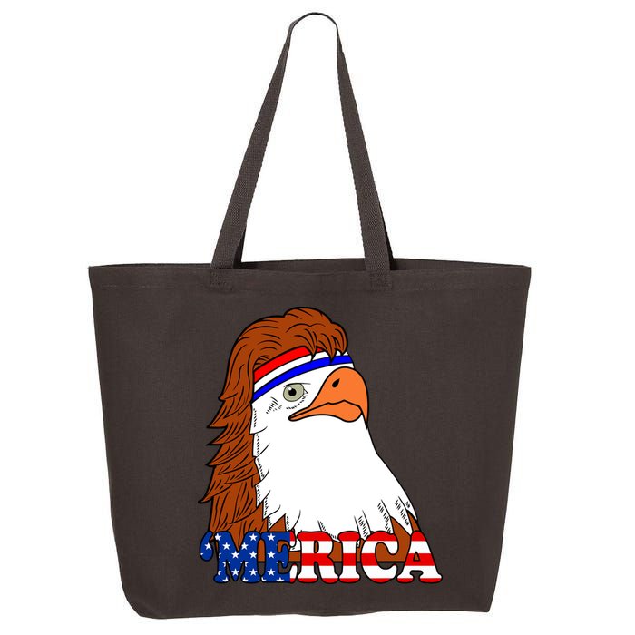 Merica Bald Eagle Retro USA Flag 25L Jumbo Tote