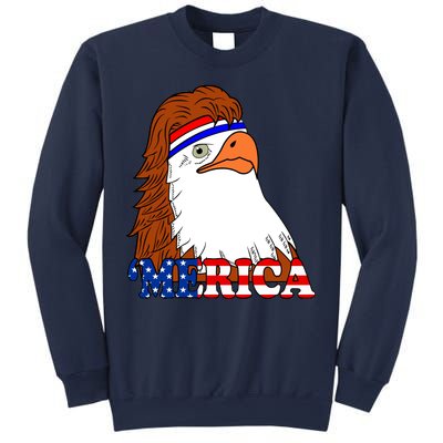 Merica Bald Eagle Retro USA Flag Sweatshirt