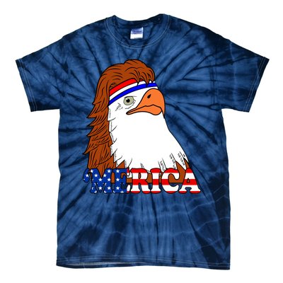 Merica Bald Eagle Retro USA Flag Tie-Dye T-Shirt