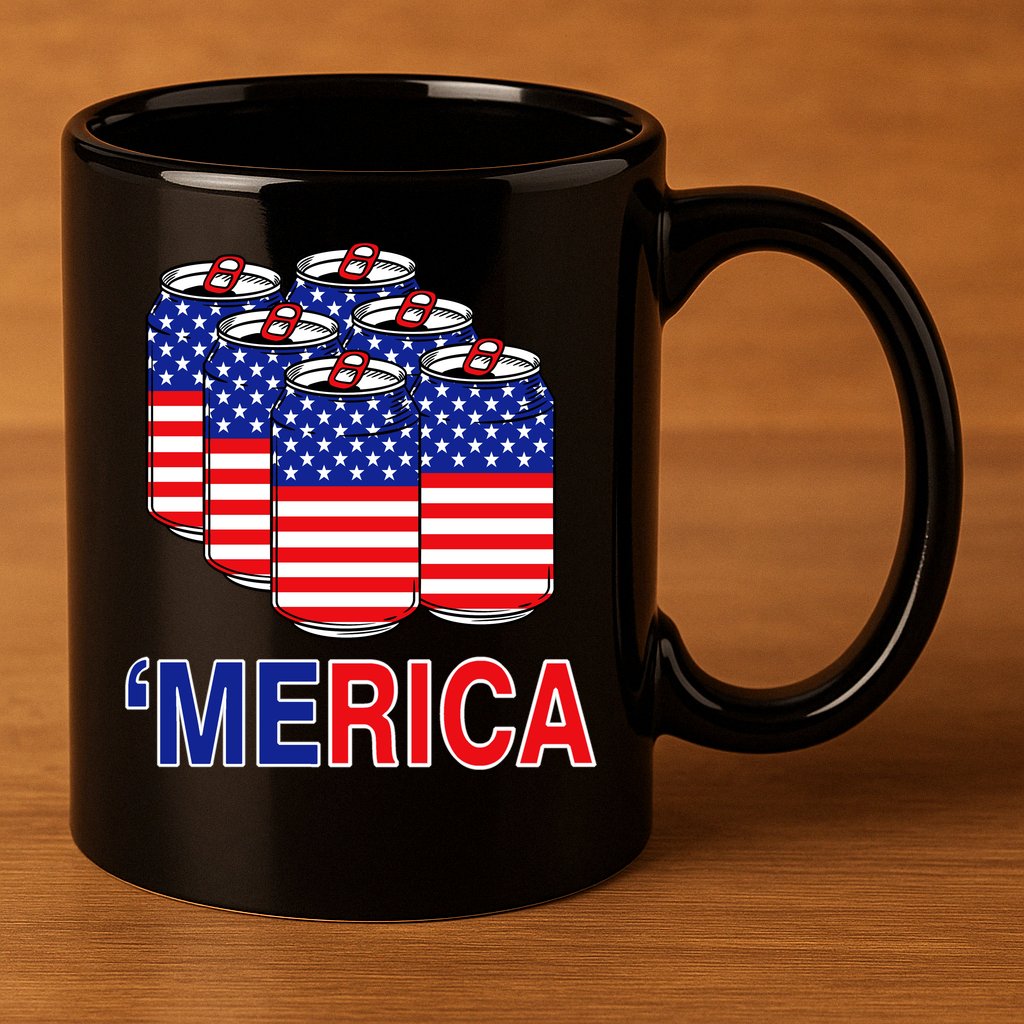 Merica Beer Pack 11oz C Handle Ceramic Mug